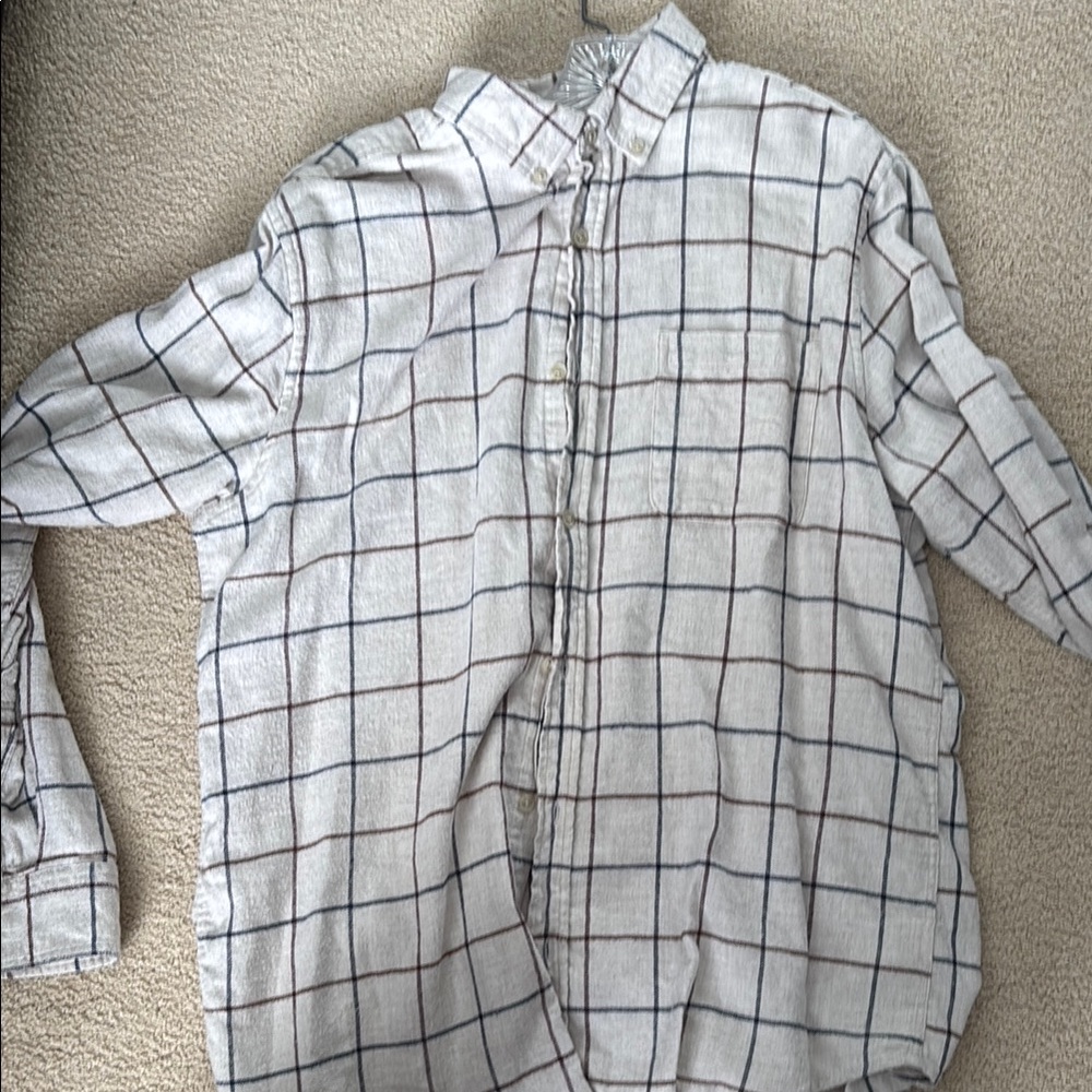 Men's White Checkered Shirt